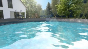 Stahlwandbeckenset Nuovo de luxe II rund 360 x 120 cm
