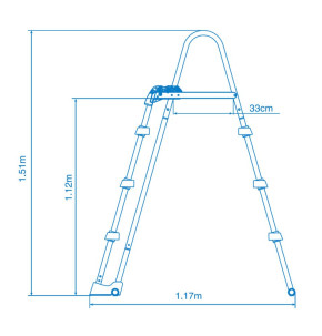 Sicherheitsleiter für Pools von 91 - 107 cm Höhe