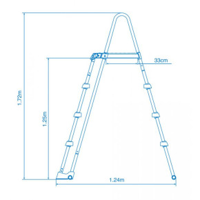 Sicherheitsleiter für Pools von 122 cm Höhe